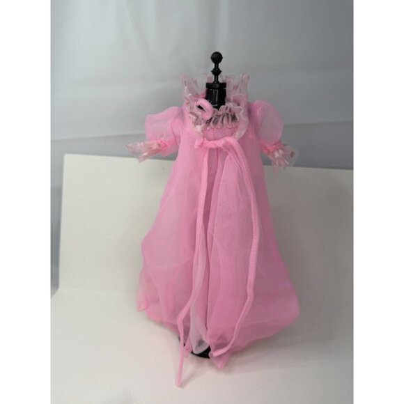 Vintage 1982 Barbie Designer Collection 5653 Lovely N Lacy Pink Robe & Nightgown - Picture 2 of 8
